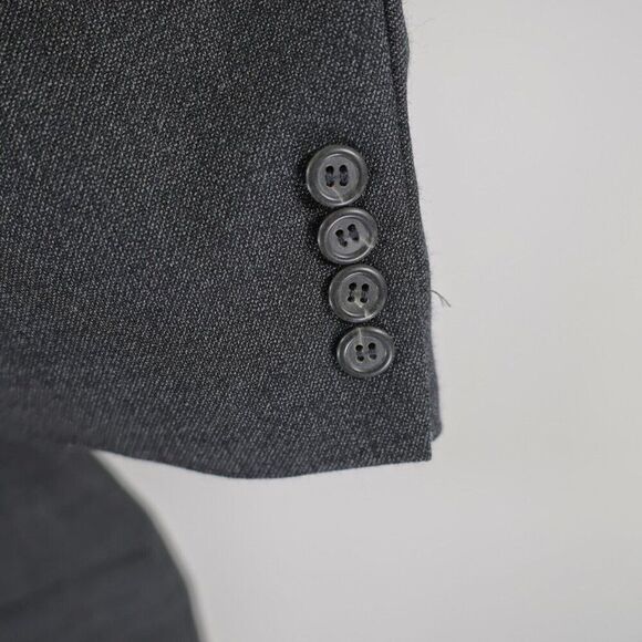 Vintage Tommy Hilfiger Tweed Wool Gray Spec Sport Coat 46R 3 Button‎ - Picture 3 of 12
